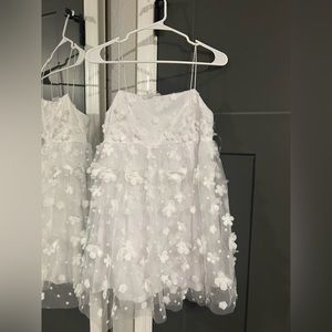 Altar’d State white dress with little flowers, size xs